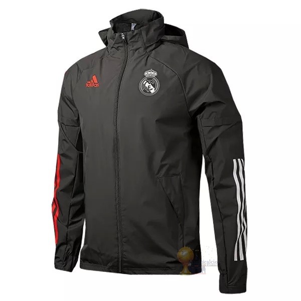 Calcio Maglie Giacca a vento Real Madrid 2020 2021 Nero