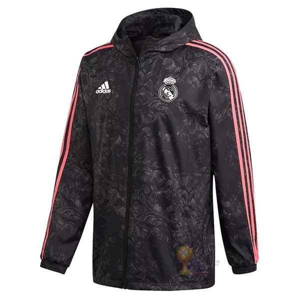 Calcio Maglie Giacca a vento Real Madrid 2020 2021 Nero Rosa