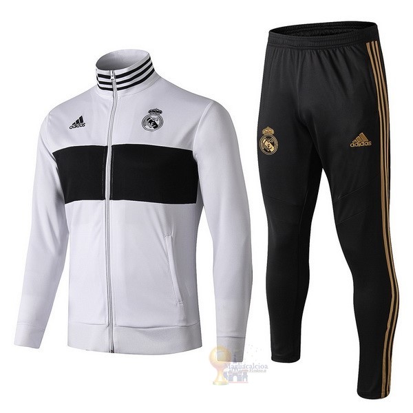 Calcio Maglie Tuta Presentazione Real Madrid 2019 2020 Bianco Nero