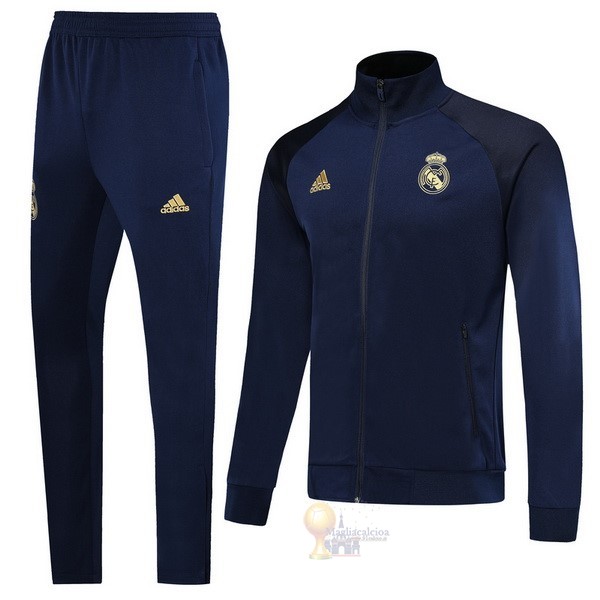 Calcio Maglie Tuta Presentazione Real Madrid 2019 2020 Blu Giallo