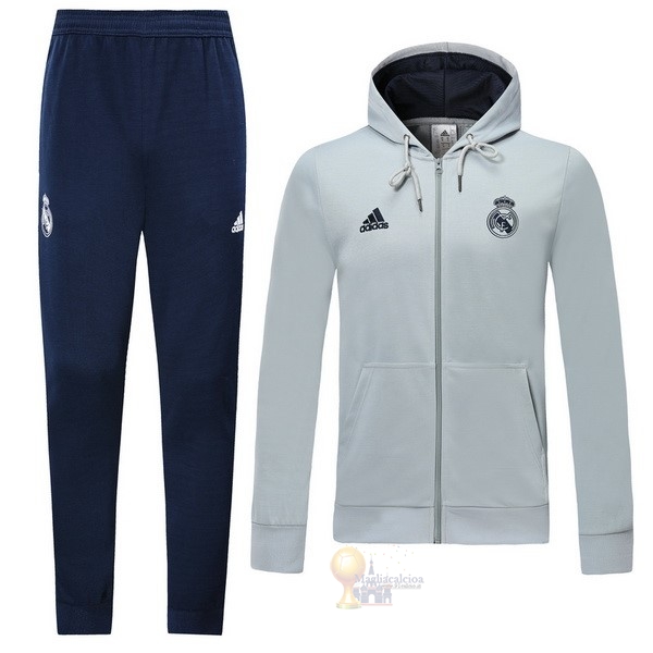 Calcio Maglie Tuta Presentazione Real Madrid 2019 2020 Blu Grigio