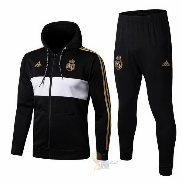 Calcio Maglie Tuta Presentazione Real Madrid 2019 2020 Nero Bianco