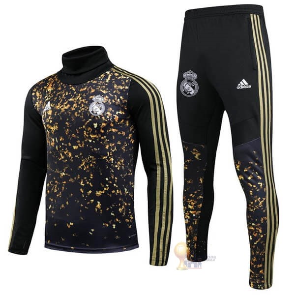Calcio Maglie Tuta Presentazione Real Madrid 2019 2020 Or Nero