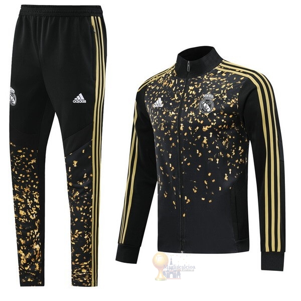 Calcio Maglie Tuta Presentazione Real Madrid Giallo Nero 2019 2020