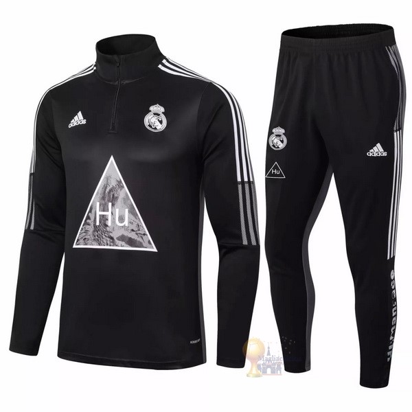 Calcio Maglie Giacca Bambino Real Madrid 2020 2021 Nero Grigio
