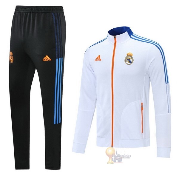 Calcio Maglie Giacca Bambino Real Madrid 2021 2022 Bianco I Nero
