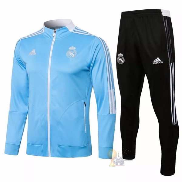 Calcio Maglie Giacca Bambino Real Madrid 2021 2022 Blu Nero