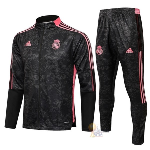 Calcio Maglie Giacca Bambino Real Madrid 2021 2022 Nero I Rosa