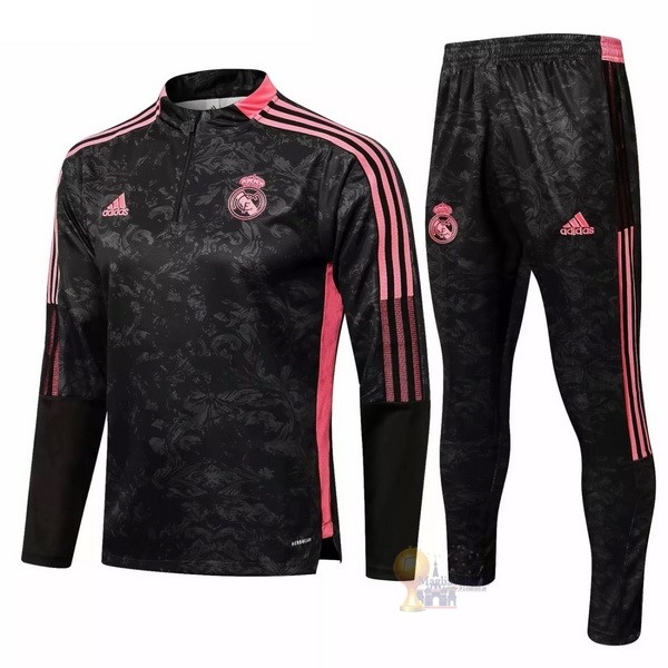 Calcio Maglie Giacca Bambino Real Madrid 2021 2022 Nero Rosa