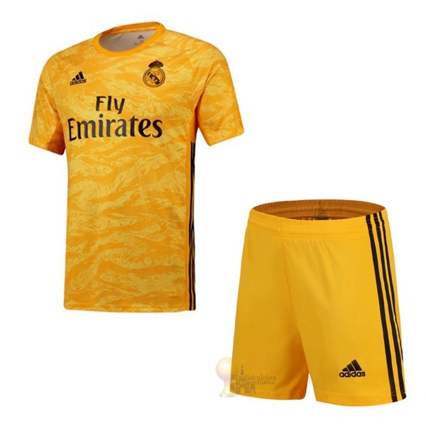 Calcio Maglie Home Conjunto De Bambino Portiere Real Madrid 2019 2020 Giallo