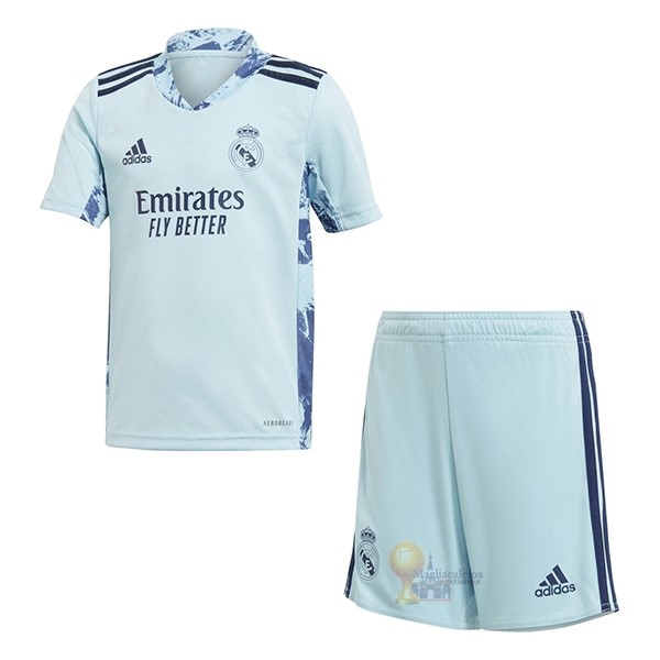 Calcio Maglie Home Conjunto De Bambino Portiere Real Madrid 2020 2021 Blu