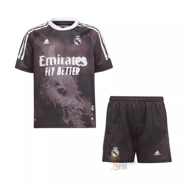 Calcio Maglie Human Race Conjunto De Bambino Real Madrid 2020 2021 Nero