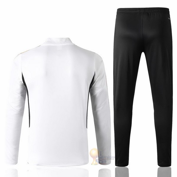 Calcio Maglie Tuta Presentazione Bambino Real Madrid 2019 2020 Bianco Nero Giallo
