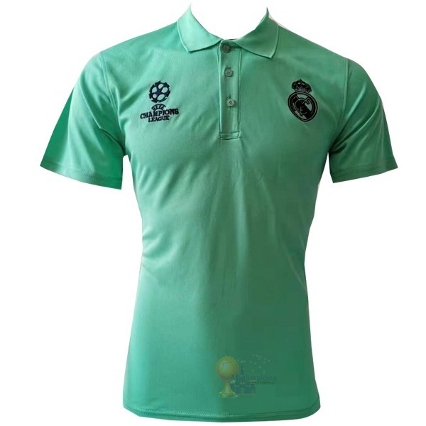 Calcio Maglie Polo Real Madrid 2019 2020 Verde Nero