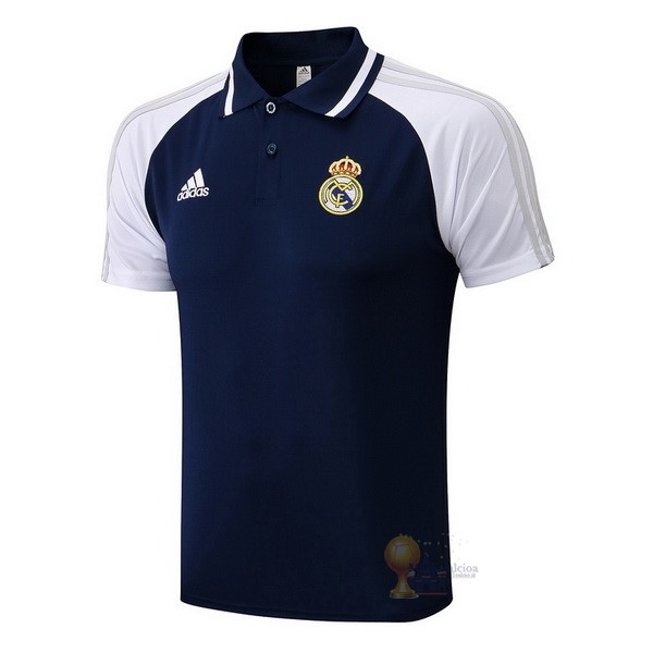 Calcio Maglie Polo Real Madrid 2022 2023 Nero Bianco