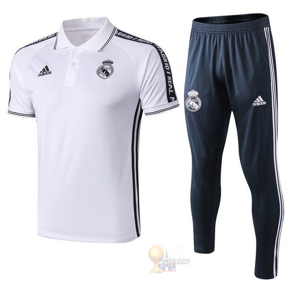 Calcio Maglie Set Completo Polo Real Madrid 2019 2020 Bianco