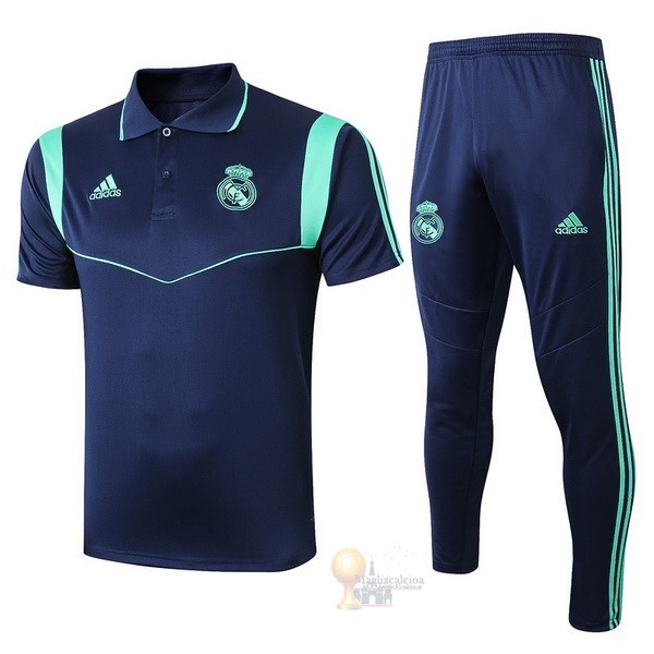 Calcio Maglie Set Completo Polo Real Madrid 2019 2020 Blu Navy