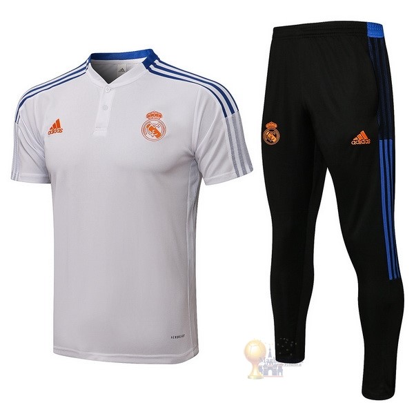 Calcio Maglie Set Completo Polo Real Madrid 2021 2022 Bianco