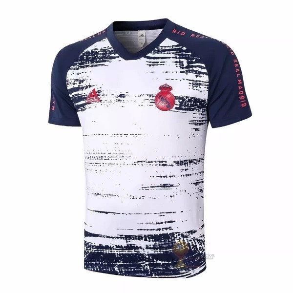 Calcio Maglie Formazione Real Madrid 2020 2021 Bianco Blu