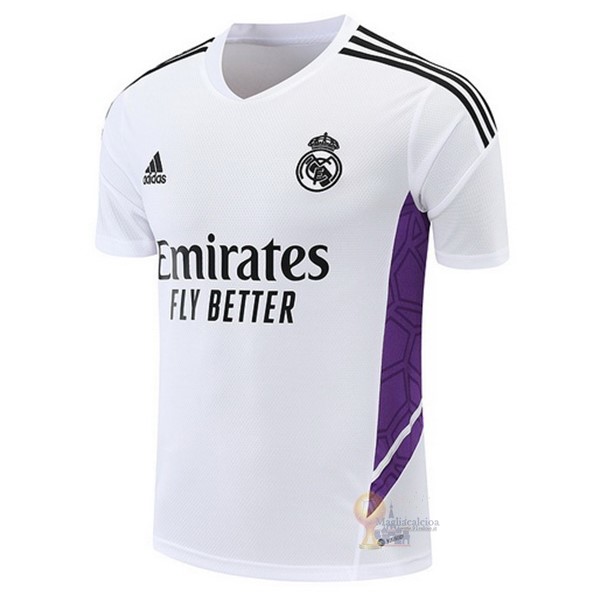 Calcio Maglie Formazione Real Madrid 2022 2023 Bianco II Purpureo