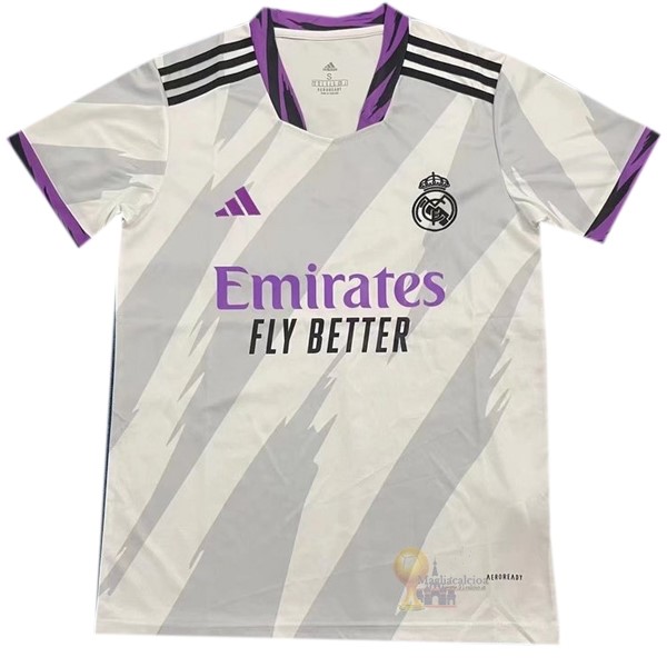 Calcio Maglie Formazione Real Madrid 2022 2023 Bianco Purpureo