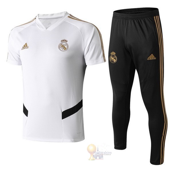 Calcio Maglie Formazione Set Completo Real Madrid 2019 2020 Bianco Nero