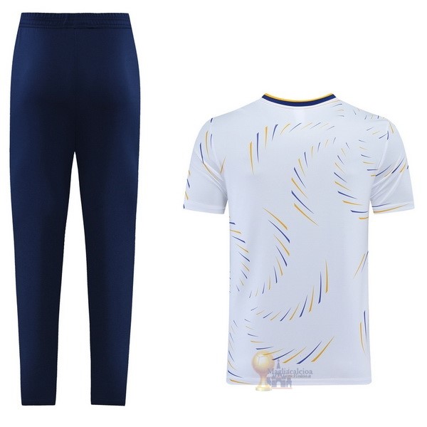 Calcio Maglie Formazione Set Completo Real Madrid 2021 2022 Bianco Blu
