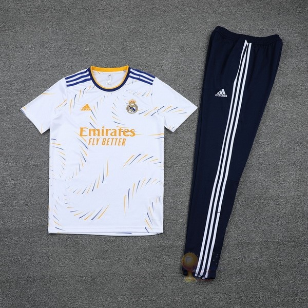 Calcio Maglie Formazione Set Completo Real Madrid 2021 2022 Bianco Blu