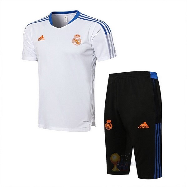Calcio Maglie Formazione Set Completo Real Madrid 2021 2022 Bianco I Nero
