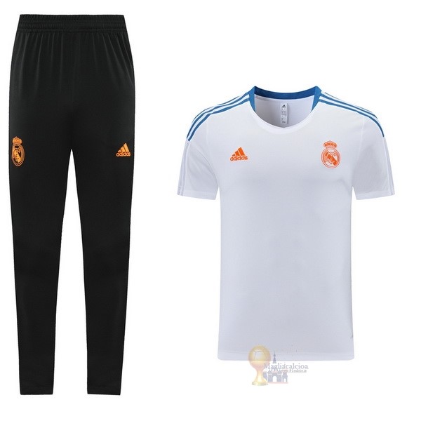 Calcio Maglie Formazione Set Completo Real Madrid 2021 2022 Bianco Nero