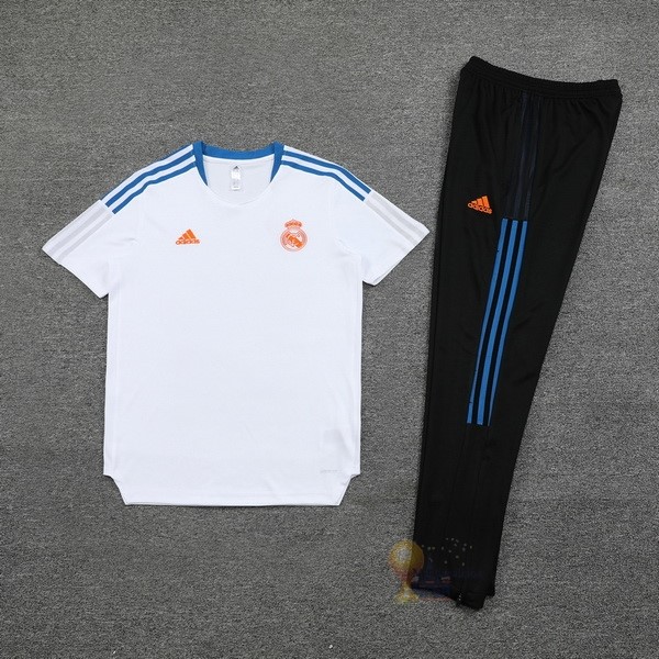Calcio Maglie Formazione Set Completo Real Madrid 2021 2022 Bianco Nero