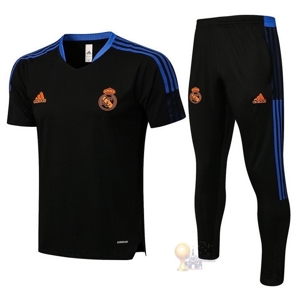 Calcio Maglie Formazione Set Completo Real Madrid 2021 2022 Nero I Blu