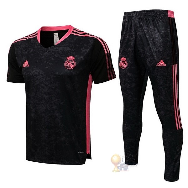 Calcio Maglie Formazione Set Completo Real Madrid 2021 2022 Nero Rosa