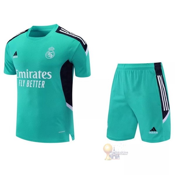 Calcio Maglie Formazione Set Completo Real Madrid 2021 2022 Verde Nero