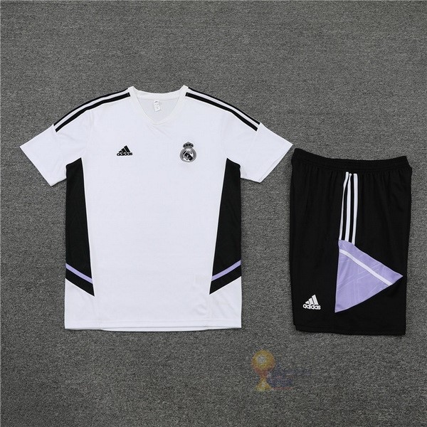 Calcio Maglie Formazione Set Completo Real Madrid 2022 2023 Bianco I Purpureo Nero