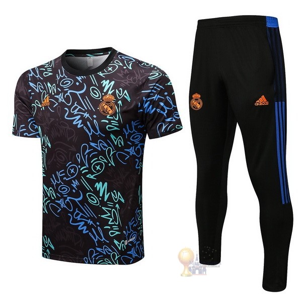 Calcio Maglie Formazione Set Completo Real Madrid 2022 2023 Nero I Verde