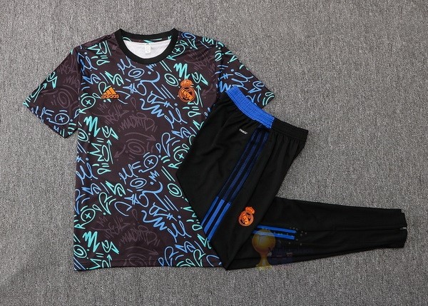 Calcio Maglie Formazione Set Completo Real Madrid 2022 2023 Nero I Verde