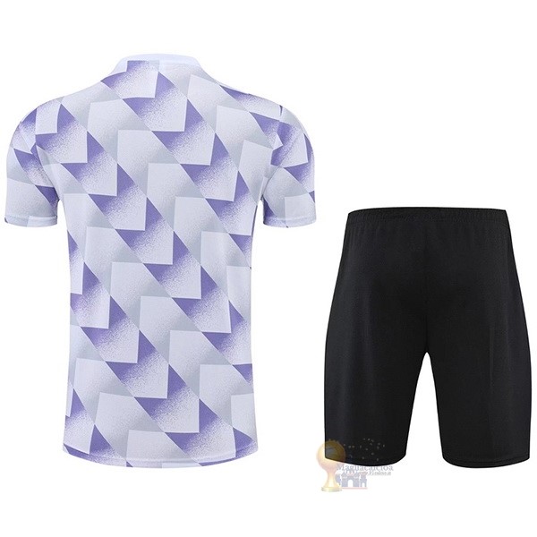 Calcio Maglie Formazione Set Completo Real Madrid 2022 2023 Purpureo Bianco Nero