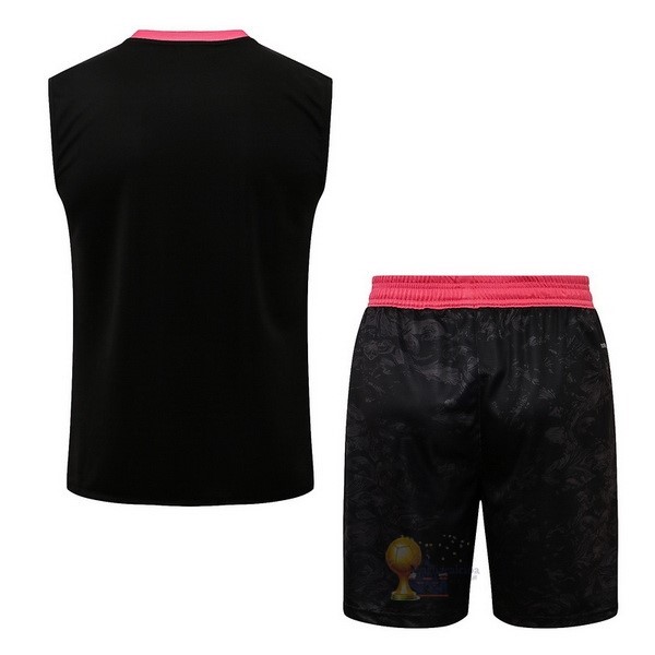 Calcio Maglie Formazione Sin Mangas Set Completo Real Madrid 2021 2022 Nero Rosa