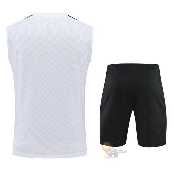 Calcio Maglie Formazione Sin Mangas Set Completo Real Madrid 2022 2023 Bianco Nero