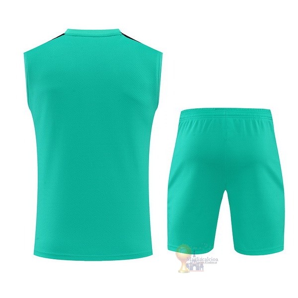 Calcio Maglie Formazione Sin Mangas Set Completo Real Madrid 2022 2023 Verde Nero
