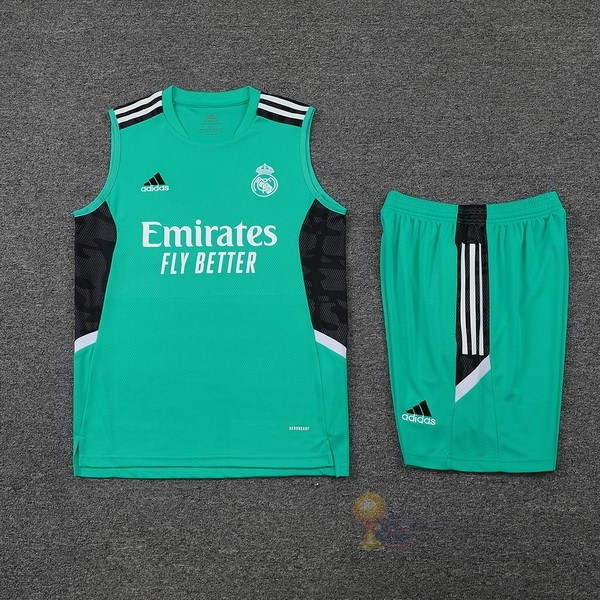 Calcio Maglie Formazione Sin Mangas Set Completo Real Madrid 2022 2023 Verde Nero
