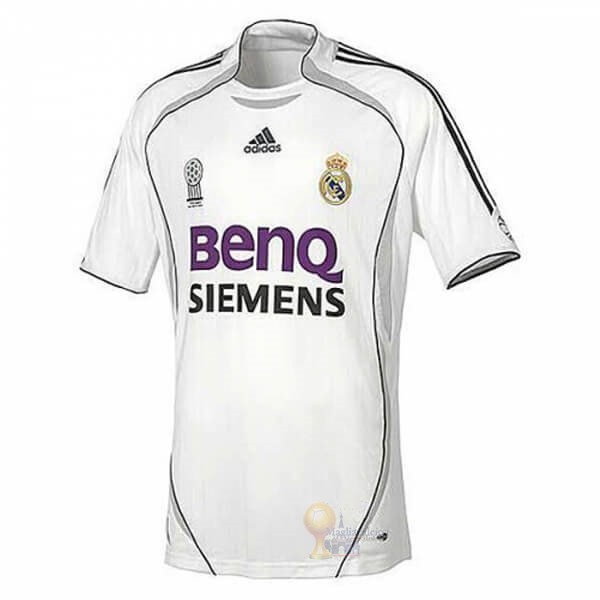 Calcio Maglie Home Maglia Real Madrid Retro 2006 07 Bianco