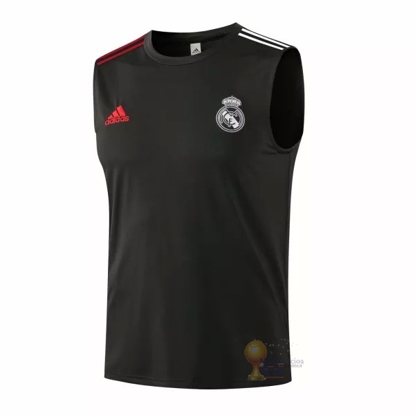 Calcio Maglie Maglia Senza Maniche Real Madrid 2021 2022 Nero