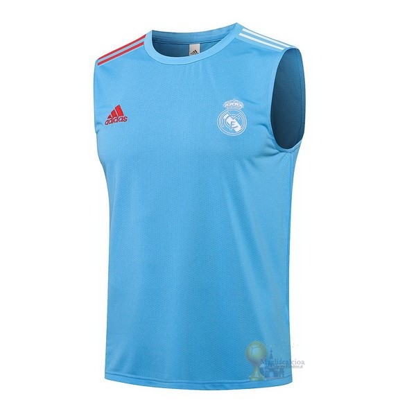 Calcio Maglie Maglia Sin Mangas Real Madrid 2021 2022 Blu