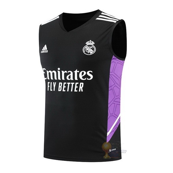 Calcio Maglie Maglia Sin Mangas Real Madrid 2022 2023 Nero Purpureo