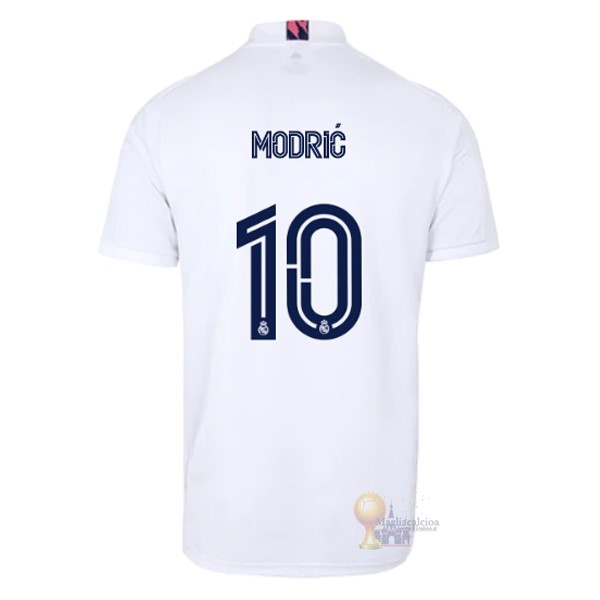 Calcio Maglie NO.10 Modric Home Maglia Real Madrid 2020 2021 Bianco