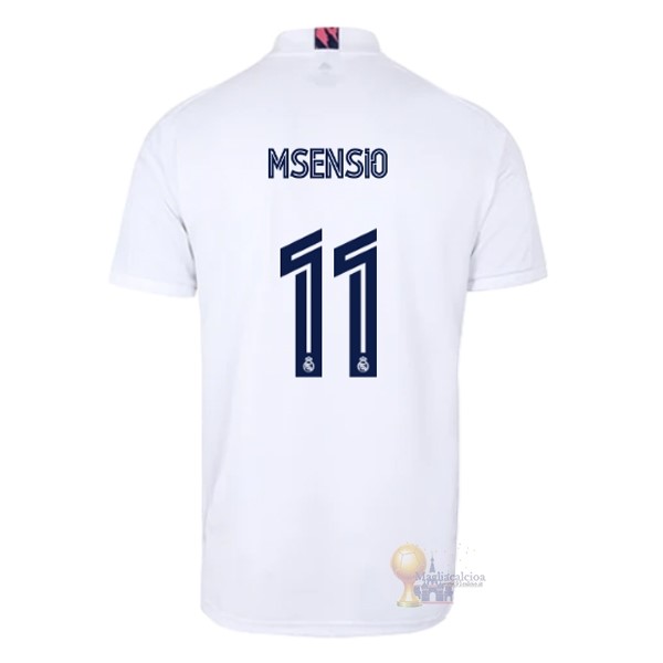 Calcio Maglie NO.11 Asensio Home Maglia Real Madrid 2020 2021 Bianco
