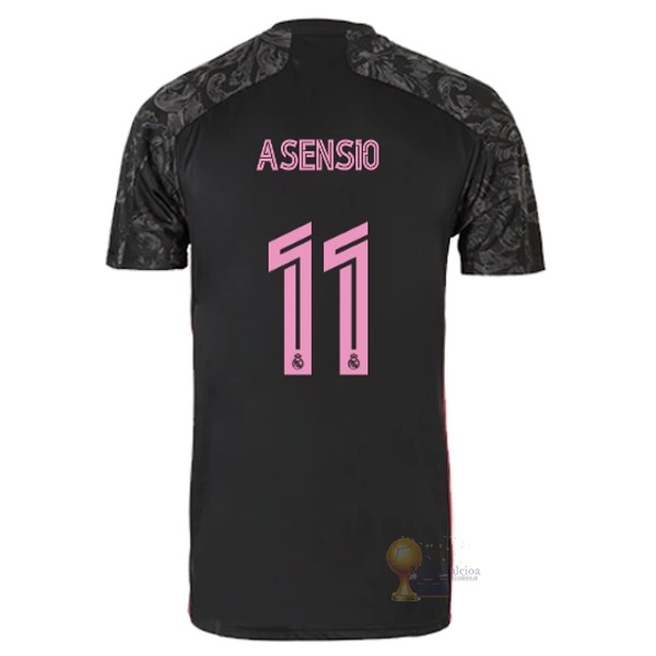 Calcio Maglie NO.11 Asensio Terza Maglia Real Madrid 2020 2021 Nero