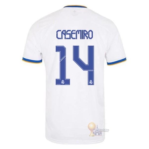 Calcio Maglie NO.14 Casemiro Home Maglia Real Madrid 2021 2022 Bianco